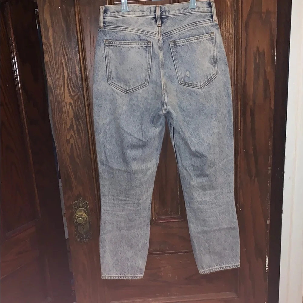Abercrombie & Fitch Blue Denim High Rise Mom Jeans - Picture 6 of 7